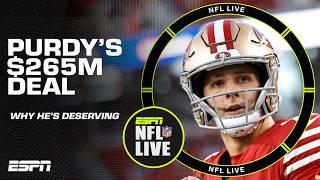 Brock Purdy is deserving of his 5-year, $265M deal with the 49ers! | NFL Live