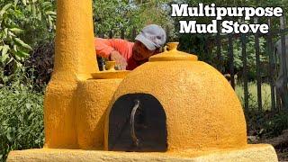 DIY Multipurpose pendor clay  Chulha but EFFICIENT  Wood Stove  Mud Oven I How to Build at Home I