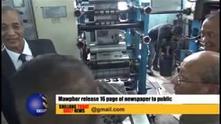 Mawphor release 16 page newspaper to public