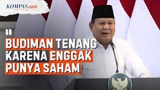 [FULL] Pidato Prabowo Pancing Tawa, Singgung Menteri Stres Harga Saham Turun