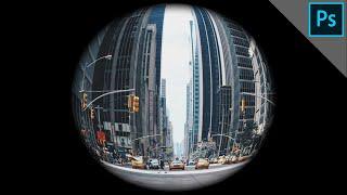 Create a fisheye lens effect | PHOTOSHOP TUTORIAL