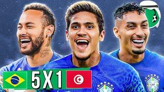  5x1 - BRASIL AMASSA A TUNÍSIA E PEDRO FAZ GOLAÇO!  | Paródia Ela é da Bagaceira - Romim Mahta