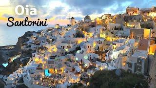 [4K]  Walking tour of Oia, Santorini, Greece(Day & Night), Romantic Sunset at Oia castle / 2024