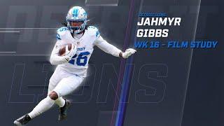 JAHMYR GIBBS TORE UP THE CHICAGO BEARS - WK 16 FILM STUDY #lions #detroit #detroitlions