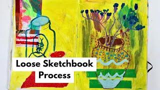 Sketchbook Process - Loose Mixed Media Sketch