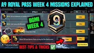 BGMI WEEK 4 MISSIONS / A9 WEEK 4 MISSION / WEEK 4 MISSION BGMI / A9 RP MISSION WEEK 4 EXPLAINED