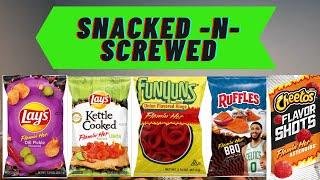 Snacked -N- Screwed - Ep 08 - Pt 1 - Flamin' Hot Dill Pickle, Kettle Limon, Funyuns, Ruffles BBQ ++