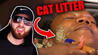 Hairdresser uses CAT LITTER on client’s FACE!!