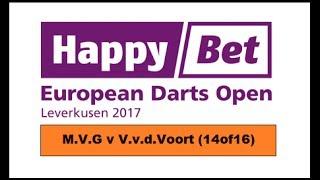 Round 2 [14of16]:Michael van Gerwen v Vincent van der Voort & Interview - European Darts Open 2017