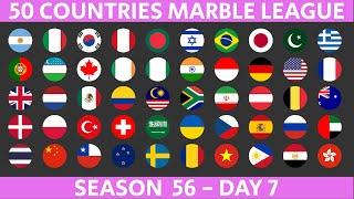 50 Countries Marble Race League Season 56 Day 7/10 Marble Race in Algodoo