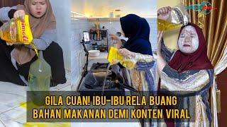 Viral! Aksi Ibu Rumah Tangga Buang Makanan Demi Konten, Netizen geram