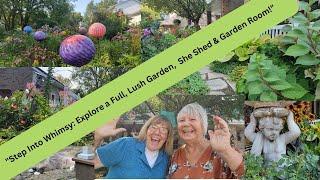 Garden Tour- A Garden Room, She Shed, Water, Garden Art & Layers Upon Layer of Plantings.