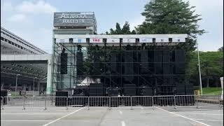 FDB Audio outdoor line array demo at prolight+sound (Guangzhou)，3-way double 12"line array DLA612