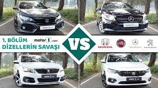 Dizel Otomatik Drag&Rolling Yarışı! | Honda Civic vs. Fiat Egea vs. Peugeot 308 vs. Mercedes A180d