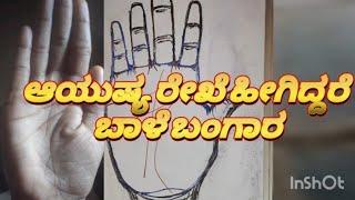 ಆಯುಷ್ಯ ರೇಖೆ ಹೀಗಿದ್ದರೆ ಬಾಳೆ ಬಂಗಾರ.Kannada palmistry.