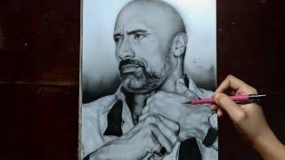 AN AMATEUR TRY TO DRAW - Dwayne "The Rock" Johnson