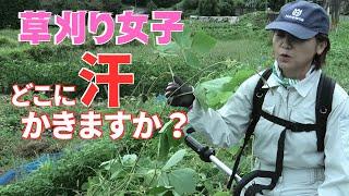 皆さんどこに汗かきますか｜鹿に応援されながら法面草刈り！