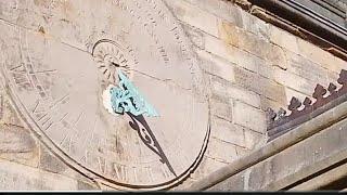 vertical wall Sundial St Laurence's Church, Chorley, over 800 years old UK wild nature outdoor vj22