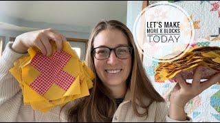 Working my way through the x blocks for the Stars and X's quilt pattern, VLOG