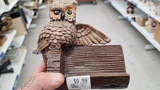 What future Wood carvings are in the Thrift store today?