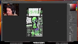 LIVE NOW KAYTOH - Chill Graphic Design/Art Stream | Working on the ACID Poster | Come Hang!