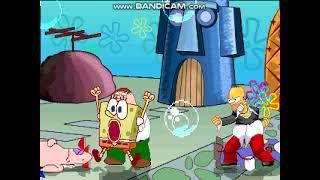 Mugen #833 PeterG Spongebob1105 Homer Patrick vs Super Mario Sonic Super Luigi Weegee