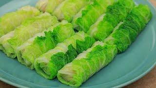 Healthy Cabbage Roll Recipe | Making Chinese cabbage roll recipe | V Taste