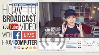 HOW TO BROADCAST a Video file to FACEBOOK LIVE from computer