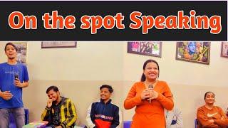 Spontaneous speaking performance| Speaking on the spot | American Institute Rohini #english