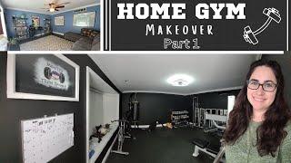 Home Gym Makeover Part1 | Home Gym Ideas | Sherwin Williams Tricorn Black