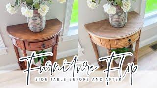 EASY FURNITURE FLIP // COTTAGE STYLE RAW WOOD FURNITURE FLIP // CHARLOTTE GROVE FARMHOUSE