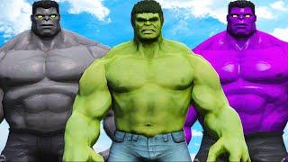 THE HULK vs GREY HULK vs VIOLET HULK - Epic Battle