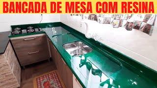 BANCADAS RESINADAS - BANCADA RESINADA DE COZINHA - BANCADA COM RESINA EPÓXI