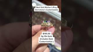 Real Gold Mother's Ring (Gemstones Customizable) by Ijaz Jewelers