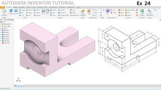 Autodesk Inventor 3D Modeling Tutorial: Ex 24