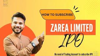 How to Subscribe ZAREA LIMITED IPO ??#financialgrowth #ipo #psxmarketanalysis #psxanalysis