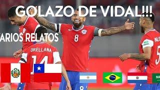 el GOLAZO de Arturo Vidal: Varios Relatos (Perú, Chile, Argentina, Brasil...)