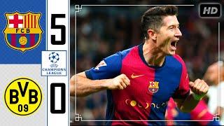 Barcelona vs Dortmund 5-0 • Champions League Highlights & All Goals 2024 • Hasil Bola Tadi Malam