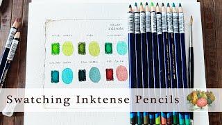 Swatching my new Inktense Pencils