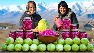 Mouthwatering Cabbage Dolma & Fiery Pickled Cabbage | Real Village Flavors!