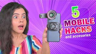  5 MOBILE HACKS and ACCESORIES | WaterProof Case, Lazy Holder, DSLR Lens | Munna Unplugged