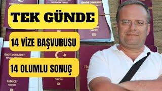 Vize Başvurularımız Olumlu Sonuçlandı.  Tek Günde 14 Başvuru