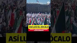 Así luce el Zócalo previo al mensaje de la presidenta Claudia Sheinbaum