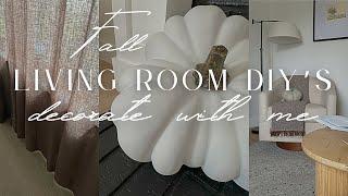 FALL DECORATE WITH ME PART 2 || LIVING ROOM MAKEOVER || FALL HOME DIY'S