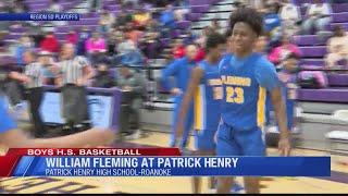 Boys High School Basketball - William Fleming at Patrick Henry