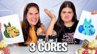 COLORINDO COM 3 CORES de PÁSCOA! TROCAMOS AS CANETINHAS!