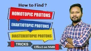 Homotopic, Enantiotopic and Diastereotopic Protons | TRICKS | Effect on NMR | Organic Chemistry