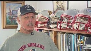 7 Super Bowl Helmets Signed By Tom Brady On Display In Gloucester