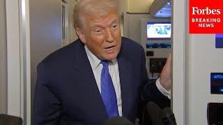 FULL AIR FORCE ONE GAGGLE: Trump Takes Multiple Questions From Reporters On Flight To D.C.