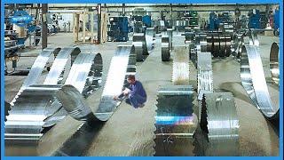 Giant Carbide-tipped Band Saw Blades Manufacturing Process. How Disposable Razor Blades Is Made